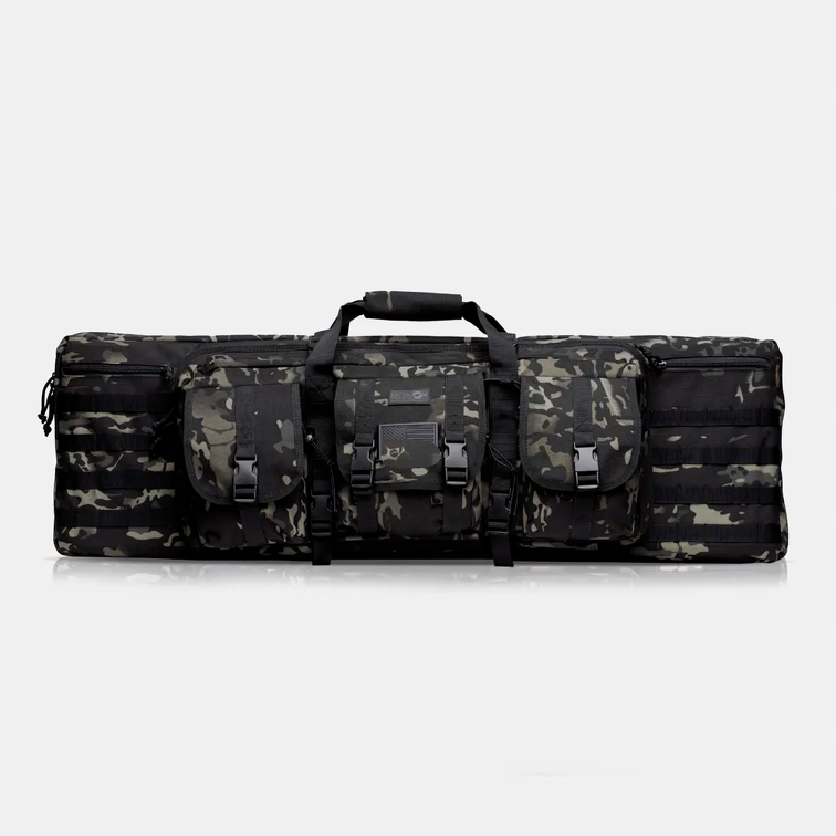 Bolsa Tática Bolsos Duplos Camuflado Black AVB GN-9013-D-36