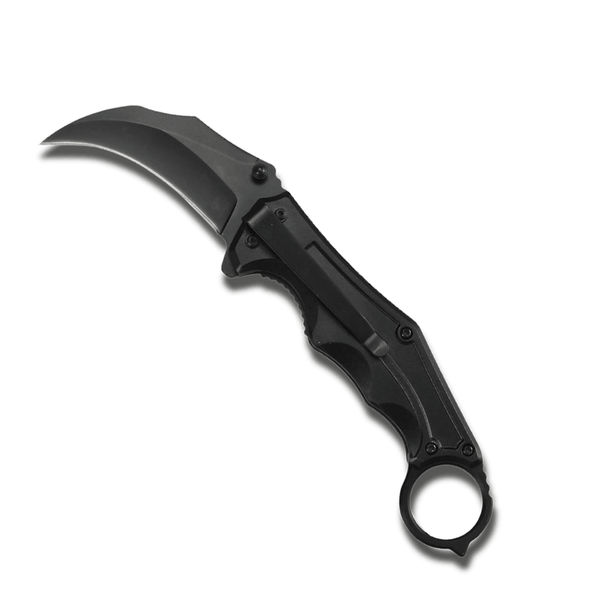 Canivete Tático Liner Lock Karambit Black Harpia com clip - AVB-F386 - AVB do Brasil